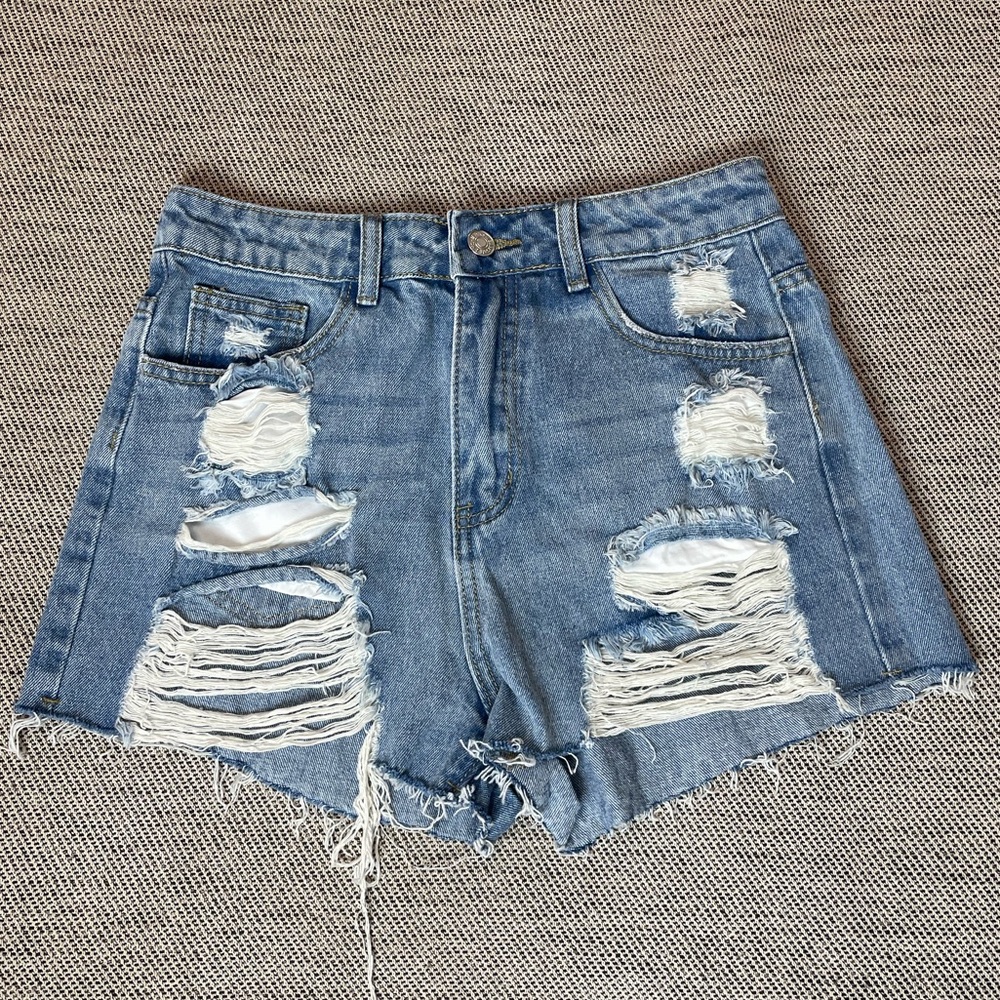 XS Distressed Jean Shorts